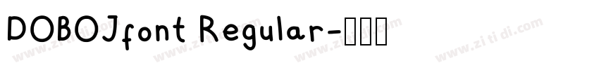 DOBOJfont Regular字体转换